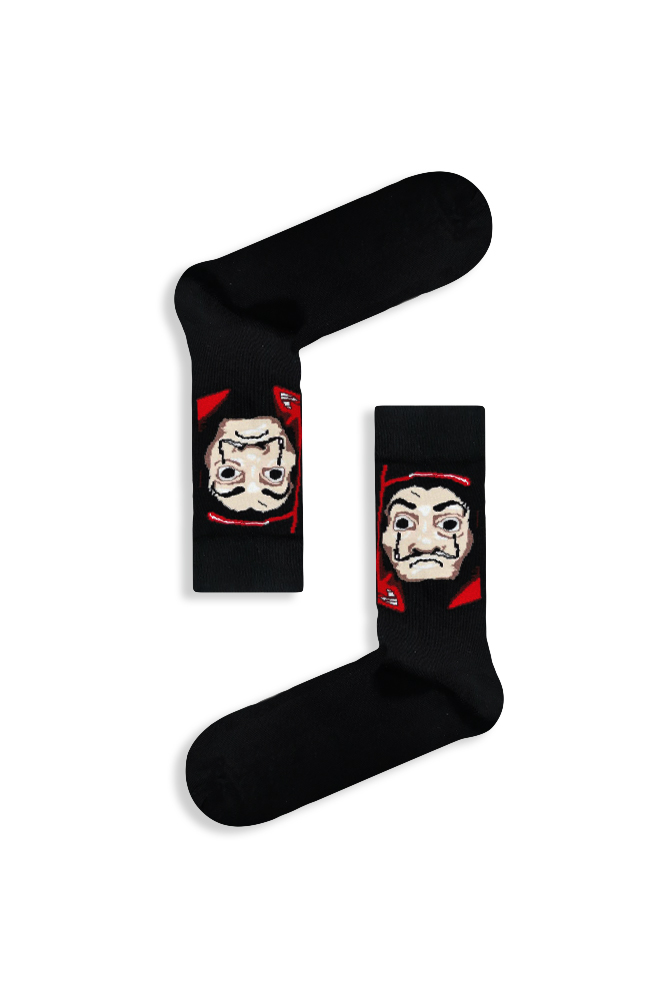 la-casa-black Κάλτσα Unisex με Σχέδιο Black La Casa! - Image 1