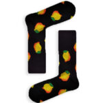 Κάλτσα Unisex με Σχέδιο Lemons in Black