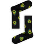 Κάλτσα Unisex με Σχέδιο Little Avocado Black