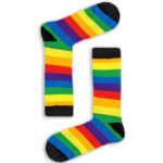 Κάλτσα Unisex με Σχέδιο Medium Colorful Stripes
