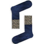 Κάλτσα Unisex με Σχέδιο Navy Leopard