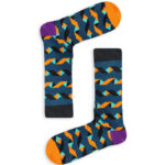 Κάλτσα Unisex με Σχέδιο 3D Orange Petrol