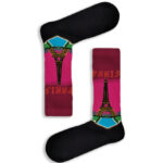 Κάλτσα Unisex με Σχέδιο Paris