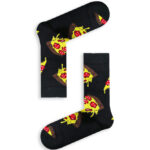 Κάλτσα Unisex με Σχέδιο Black Peperoni Pizza