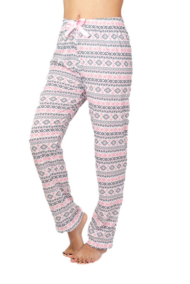 pink-black Γυναικείο Βαμβακερό Παντελόνι Πυτζάμα Bordeaux Shapes - Image 1