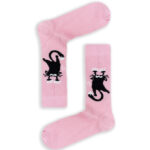 Κάλτσα Unisex με Σχέδιο Pink Cat