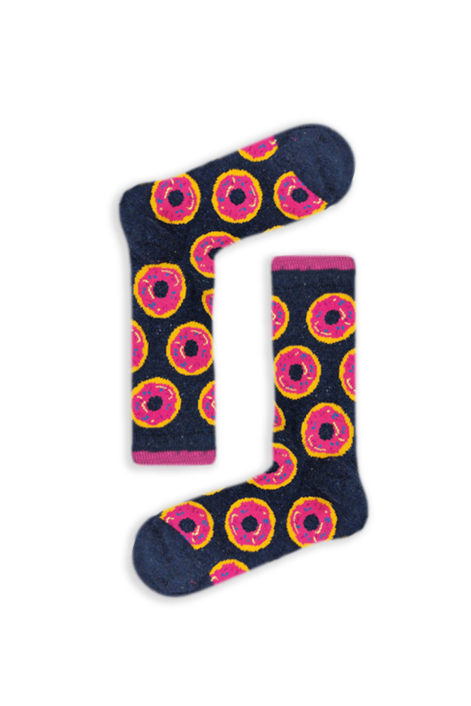 pink-donuts Κάλτσα Unisex με Σχέδιο Pink Donuts - Image 1