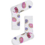 Κάλτσα Unisex με Σχέδιο Pink & Purple Donuts