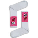 Κάλτσα Unisex με Σχέδιο Pink  Happy Face