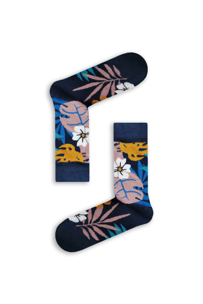 puce-leaves Κάλτσα Unisex με Σχέδιο Puce Leaf - Image 1