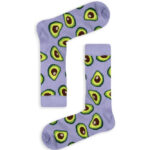 Κάλτσα Unisex με Σχέδιο Purple Avocado