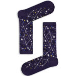 Κάλτσα Unisex με Σχέδιο Purple Stars