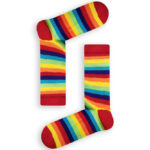 Κάλτσα Unisex με Σχέδιο Red Colorful Lines