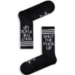 Κάλτσα Unisex με Σχέδιο Black SHUT THE F**K UP