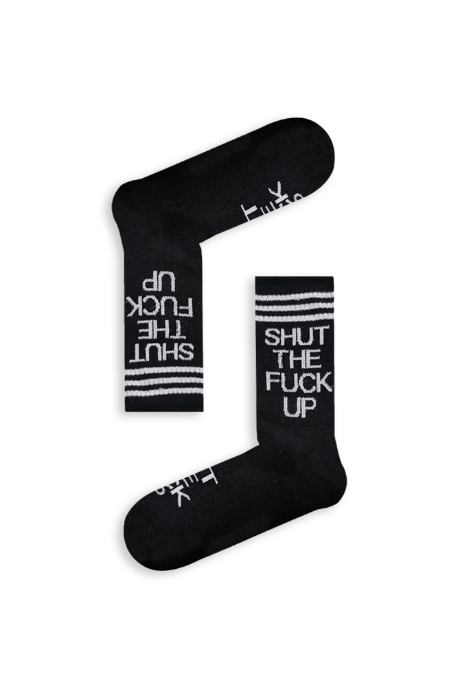 shut-the-fuck-up Κάλτσα Unisex με Σχέδιο Black SHUT THE F**K UP - Image 1