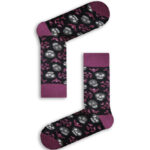 Κάλτσα Unisex με Σχέδιο Purple Skeleton