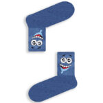 Κάλτσα Ημίκοντη Unisex με Σχέδιο Blue Slobbery Face