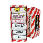 Κάλτσα Ημίκοντη Unisex με Σχέδιο Smile - 6τμχ