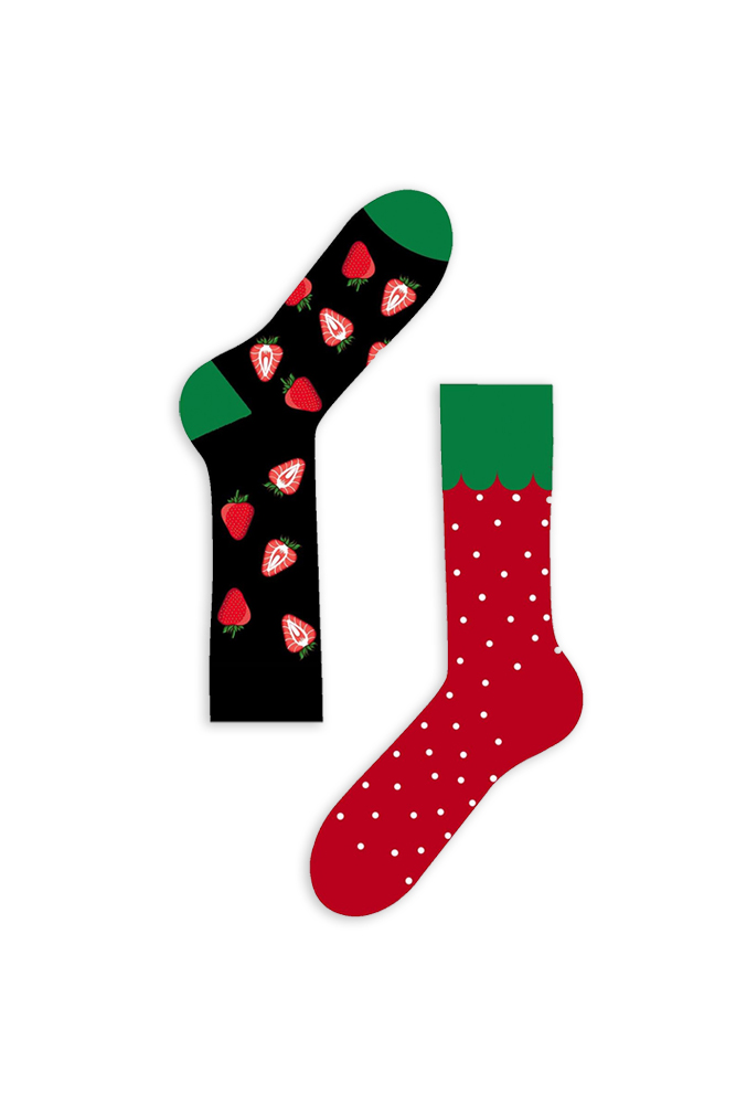 strawb Κάλτσα Unisex με Σχέδιο Strawberries - Image 1