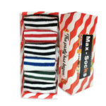 Κάλτσα Ημίκοντη Unisex με Σχέδιο Stripes - 6τμχ