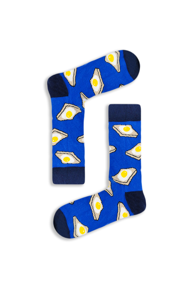 toast-egg Κάλτσα Unisex με Σχέδιο Egg Toast - Image 1