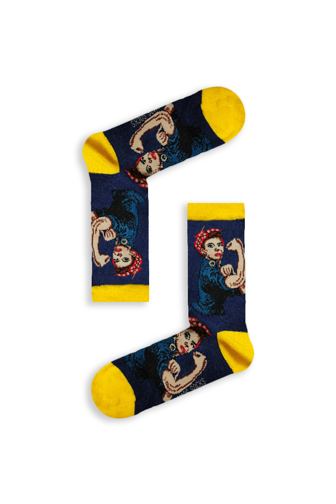 we-can-do-it-double Κάλτσα Unisex με Σχέδιο We Can Do It Double - Image 1