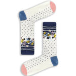 Κάλτσα Unisex με Σχέδιο White Yellow Flowers