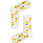 Κάλτσα Unisex με Σχέδιο Yellow Birds
