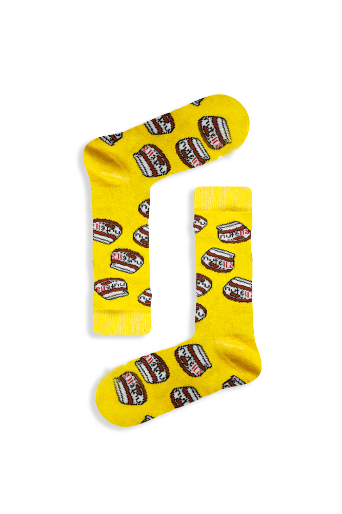 yellow-nutela Κάλτσα Unisex με Σχέδιο Yellow Nutela - Image 1