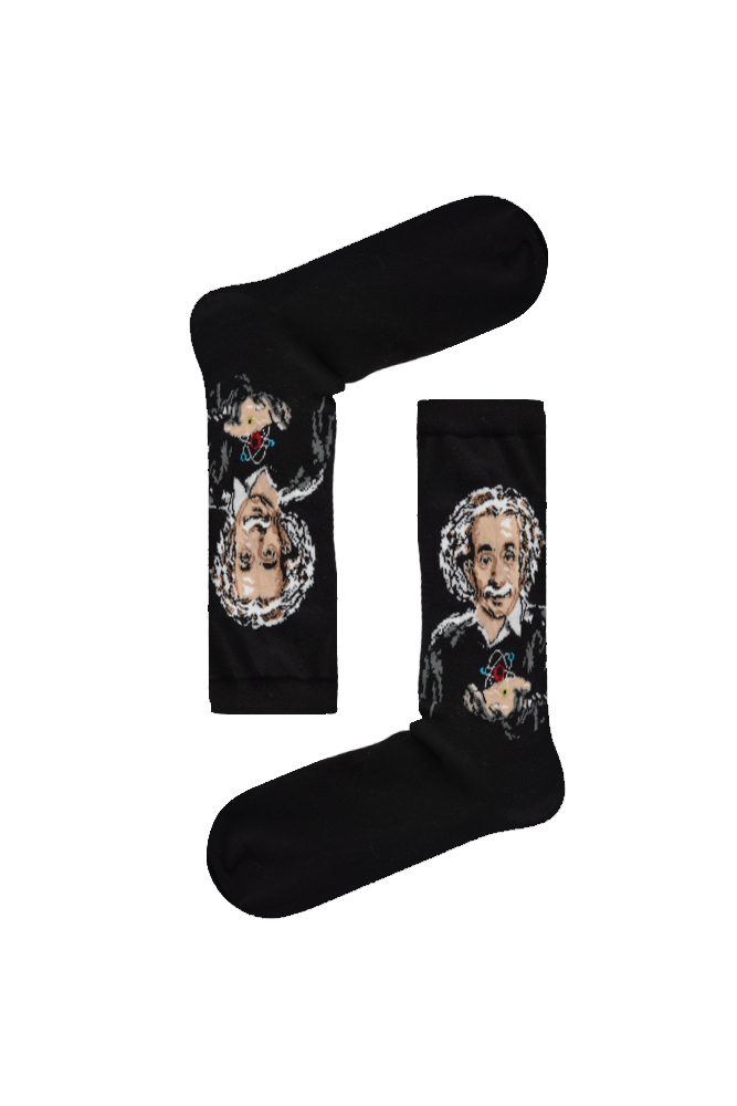 Αισταιν Κάλτσα Unisex με Σχέδιο Black Einstein - Image 1