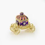 CLOISONNE ΜΠΙΖΟΥΤΙΕΡΑ ΧΡΥΣΗ ΑΜΑΞΑ ΜΕ ΡΟΖ & ΜΩΒ ΛΕΠΤΟΜΕΡΕΙΕΣ 8x3.5x7cm