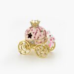 CLOISONNE ΜΠΙΖΟΥΤΙΕΡΑ ΡΟΖ ΑΜΑΞΑ ΜΕ ΛΑΓΟΥΔΑΚΙ ΚΑΙ ΧΡΥΣΕΣ ΛΕΠΤΟΜΕΡΕΙΕΣ 7.5x4.5x7.5cm