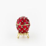 CLOISONNE ΜΠΙΖΟΥΤΙΕΡΑ ΚΟΚΚΙΝΟ ΑΥΓΟ ΤΥΠΟΥ ΦΑΜΠΕΡΖΕ Φ3.5x6cm