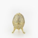 CLOISONNE ΜΠΙΖΟΥΤΙΕΡΑ ΧΡΥΣΟ ΑΥΓΟ ΤΥΠΟΥ ΦΑΜΠΕΡΖΕ Φ4x7cm