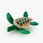 CLOISONNE ΜΠΙΖΟΥΤΙΕΡΑ ΘΑΛΑΣΣΙΑ ΧΕΛΩΝΑ ΠΡΑΣΙΝΗ 7.5x2x6.5cm
