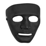 Μάσκα Προσώπου Άσπρο-Μαύρο ματ 19x17cm Carnavalista 232134 - Image 2
