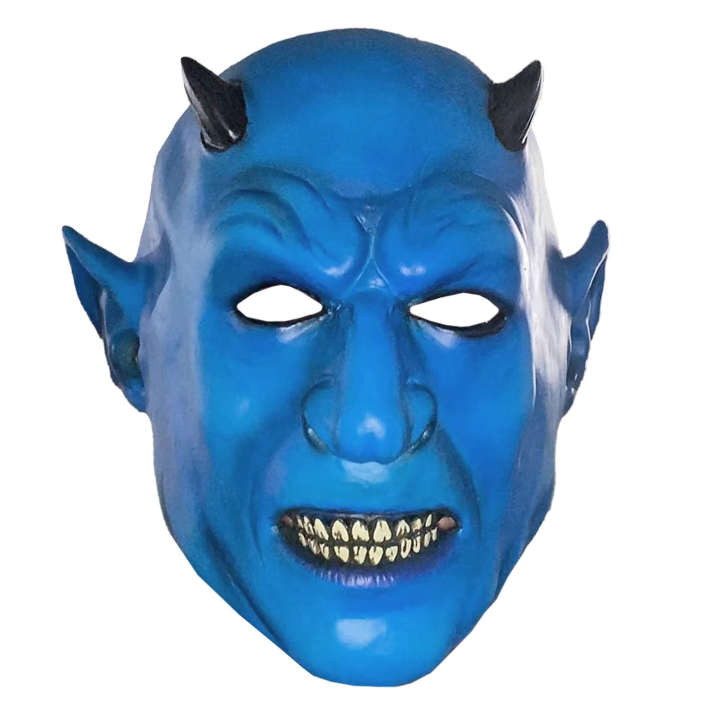 3-2611 Μάσκα Μπλε Δαίμονας Latex Carnavalista 232631 - Image 1