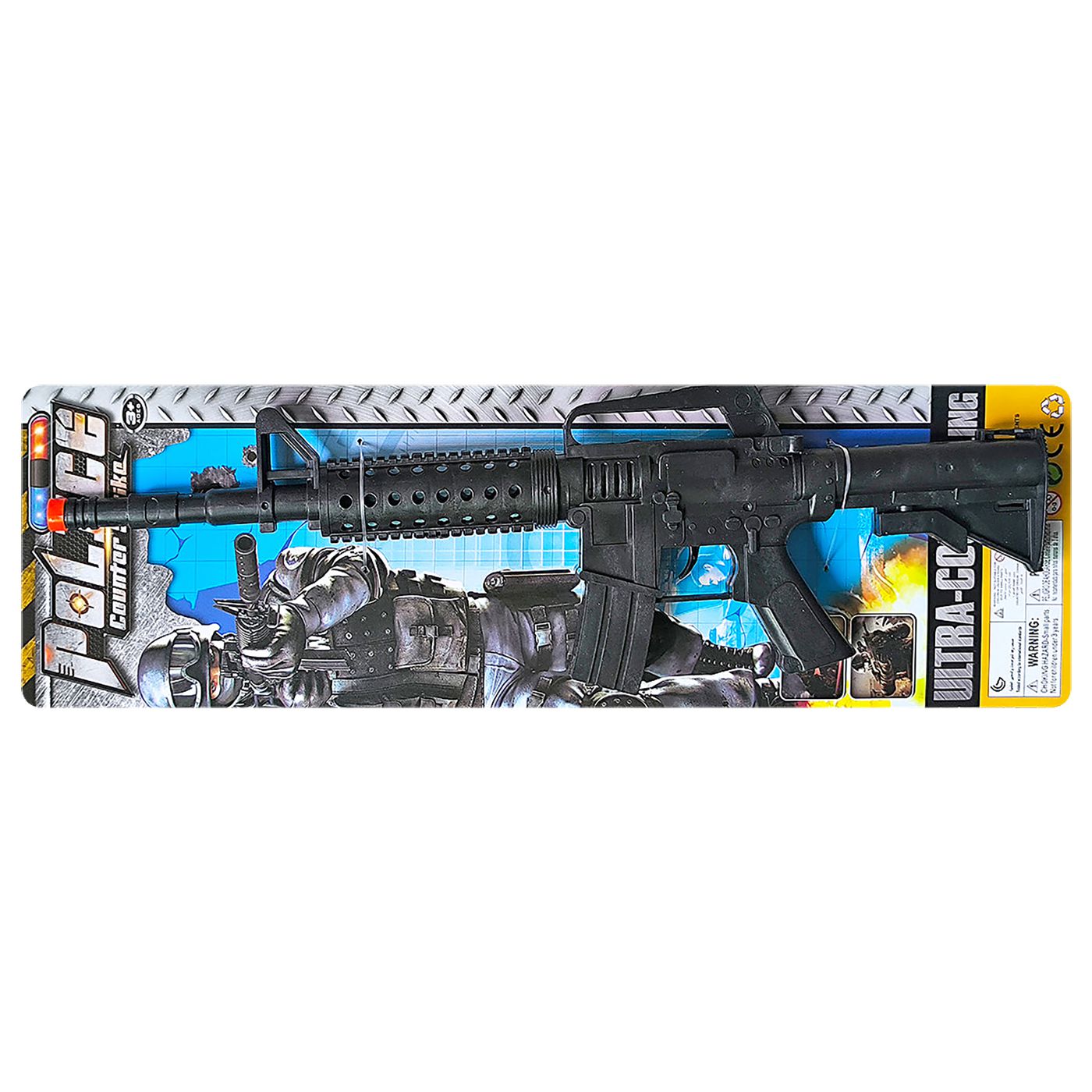 3-2665 Περίστροφο Μαύρο Σπινθηροβόλο 53x16cm Carnavalista 232685 - Image 1
