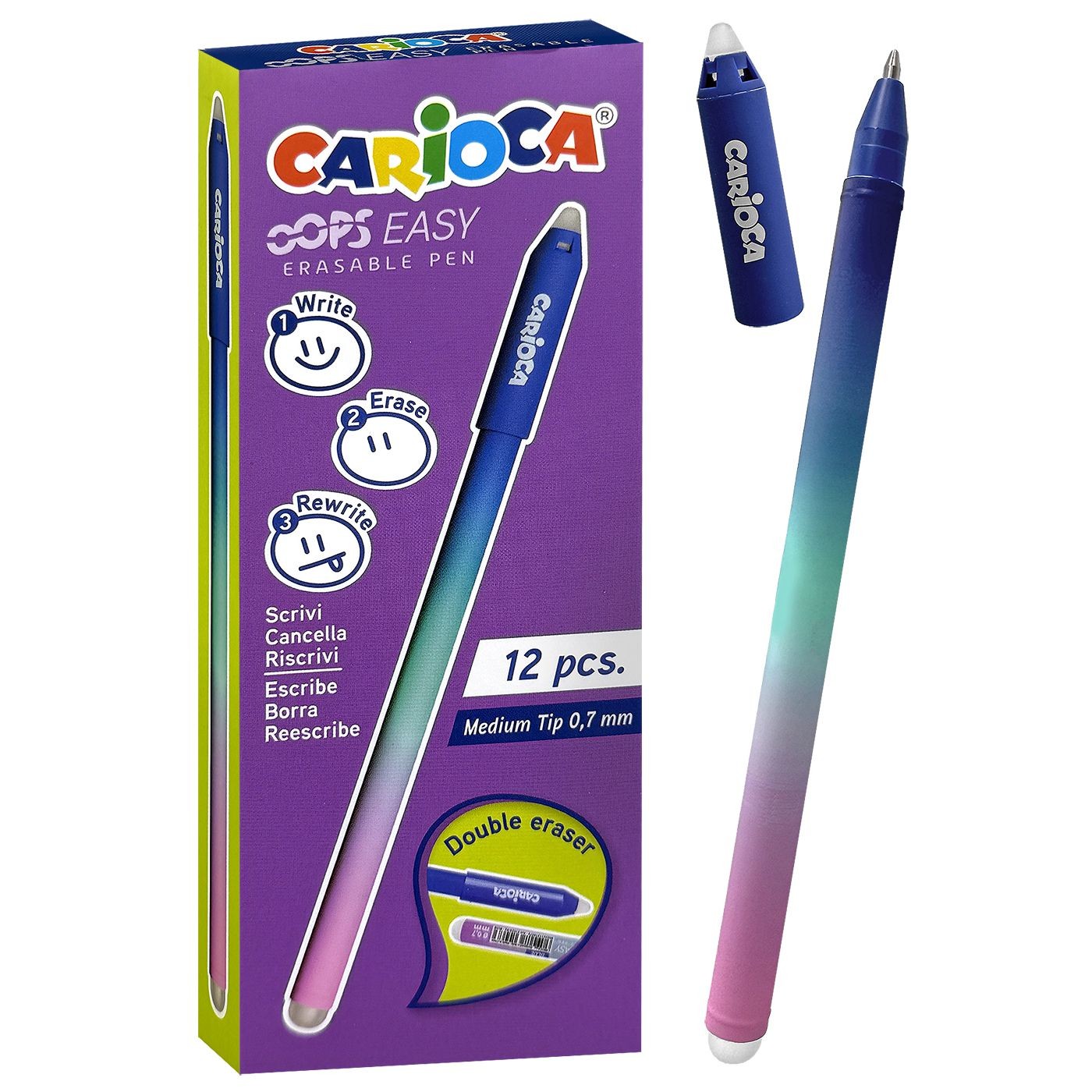 60-883 Στυλό που Σβήνει με Γόμα 0.7mm Carioca 43500/02 - Image 1
