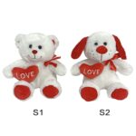 Αρκουδάκι με Φιόγκο & Κόκκινη Καρδιά 30cm ToyMarkt 99447