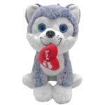 Χάσκυ Λούτρινο με Καρδιά 30cm ToyMarkt 99528