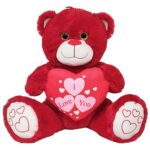 Αρκουδάκι Λούτρινο με Καρδιά Κόκκινο 40cm ToyMarkt 99545