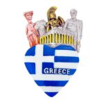 ΜΑΓΝΗΤΑΚΙ ΚΑΡΔΙΑ ΕΛΛΗΝΙΚΗ ΣΗΜΑΙΑ ''GREECE'' ΜΕ ΑΓΑΛΜΑΤΑ 5.5x9cm