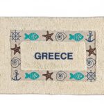 ΧΑΛΑΚΙ ΜΠΑΝΙΟΥ ΜΕ ΑΓΚΥΡΕΣ & ΑΣΤΕΡΙΕΣ "GREECE" 40X60cm