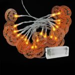 20 Λαμπάκια LED Μπαταρίας Κολοκύθες Λευκό Θερμό με Controller IP20 2,3m Xmasfest 1133888