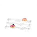 ΣΤΑΝΤ ΠΡΟΒΟΛΗΣ ΠΡΟΙΟΝΤΩΝ 3 ΕΠΙΠΕΔΩΝ PLEXIGLASS 40x15x14cm ΠΛΑΤΟΣ ΘΕΣΗΣ ΠΡΟΒΟΛΗΣ 5cm