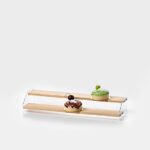 ΣΤΑΝΤ ΠΡΟΒΟΛΗΣ ΠΡΟΙΟΝΤΩΝ 2 ΕΠΙΠΕΔΩΝ PLEXIGLASS/ΞΥΛΟ 30x11x7cm ΠΛΑΤΟΣ ΘΕΣΗΣ ΠΡΟΒΟΛΗΣ 5.5cm