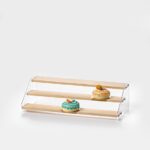 ΣΤΑΝΤ ΠΡΟΒΟΛΗΣ ΠΡΟΙΟΝΤΩΝ 3 ΕΠΙΠΕΔΩΝ PLEXIGLASS/ΞΥΛΟ 40x16x11cm ΠΛΑΤΟΣ ΘΕΣΗΣ ΠΡΟΒΟΛΗΣ 5.5cm