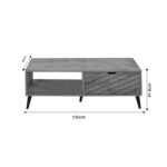 Τραπέζι σαλονιού Thelma pakoworld oak μελαμίνης 120x60x41.6εκ - Image 4