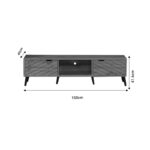 Έπιπλο τηλεόρασης Thelma pakoworld oak μελαμίνης 150x40x41.6εκ - Image 4